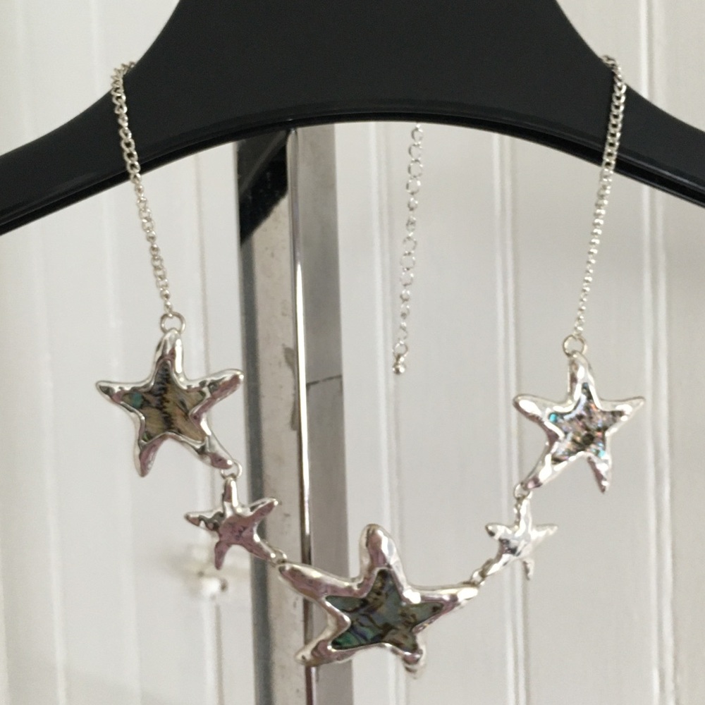Silver/ Abalone Star Necklace